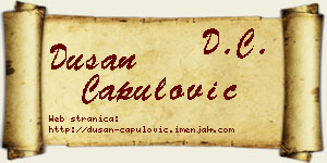 Dušan Capulović vizit kartica
